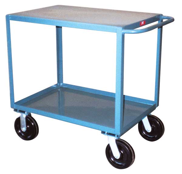 12 ga. Steel Reinforced Service Cart, 2 Shelves, 2400 lb