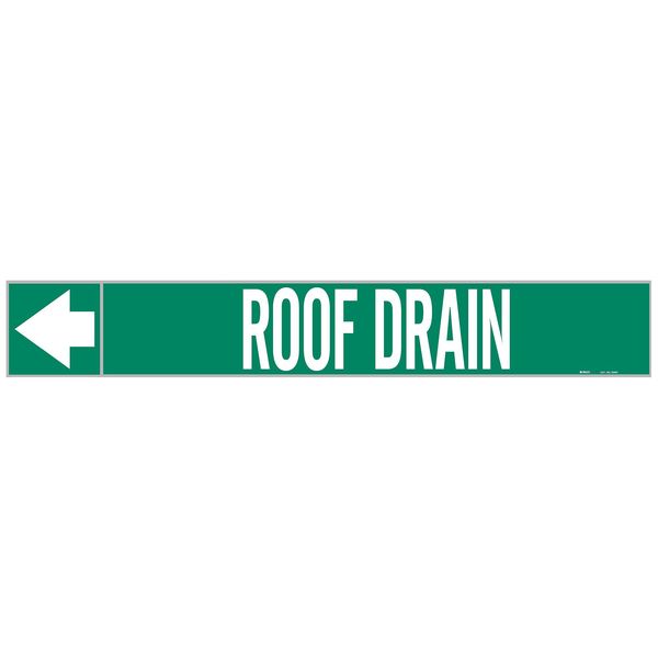 Pipe Marker, Roof Drain, 1 In.H