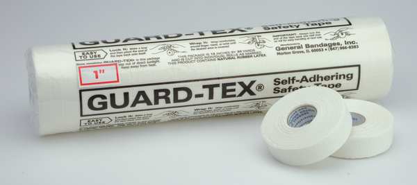 Safety Tape, White, 1 In. W, 30 yd. L, PK12