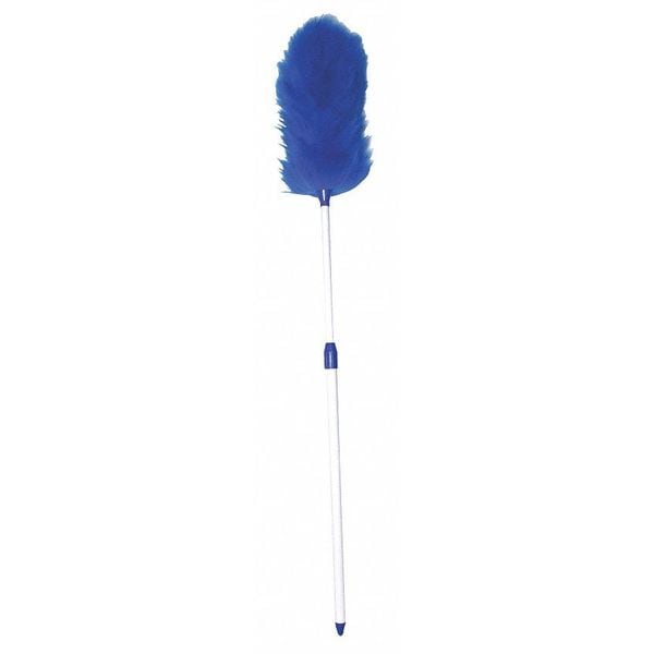Extendable Duster, 30 in to 45 in L, Lambswool, Washable, White