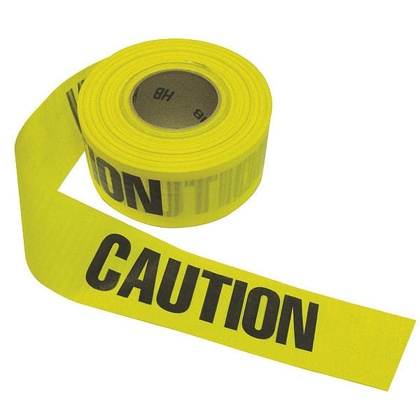Barricade Tape, Yellow/Black, 500 ft x 3In