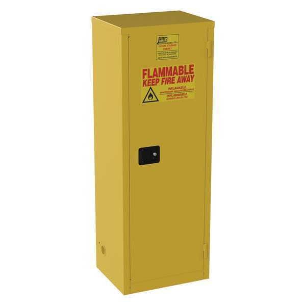 Cabinet, 24 gal., Flammable, 18 x 65 x 23