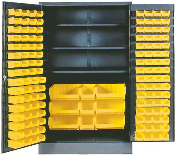 Extra-Heavy Duty Bin Cabinet, 48 in W, 78 in H, 24