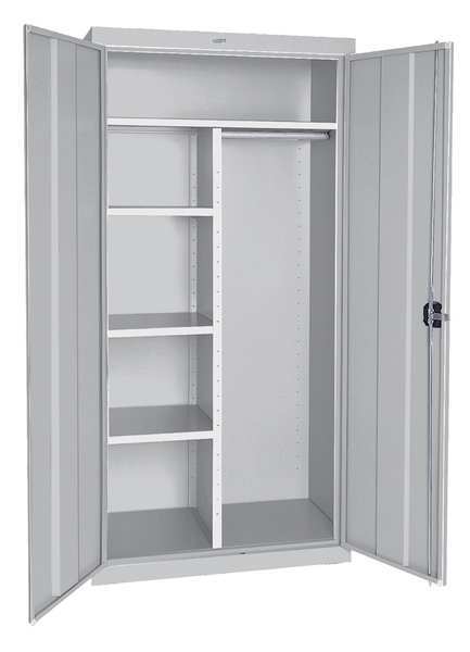 20/22 ga. ga. Steel Storage Cabinet, 36 in W, 72 in H, Stationary