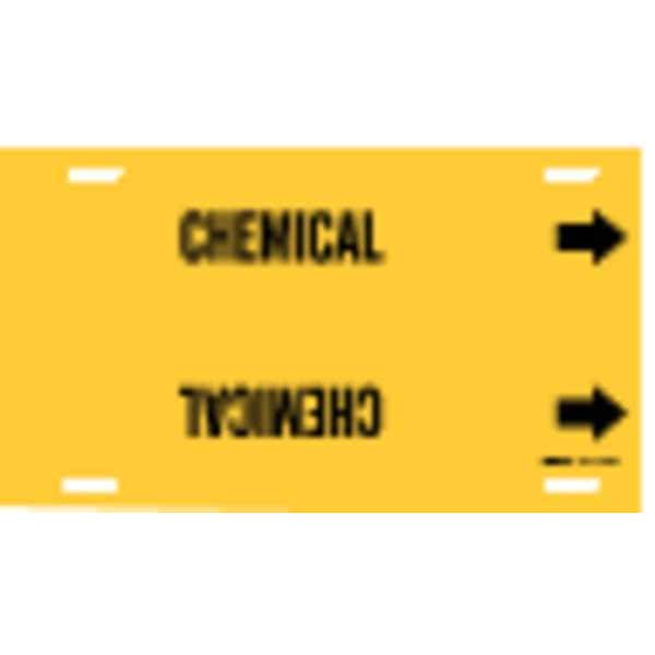 Pipe Marker, Chemical, Yel, 8 to 9-7/8 In