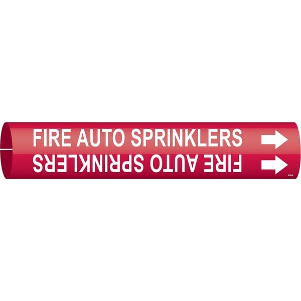 Pipe Mrkr, Fire AutoSprinklers, 3/4to1-3/8