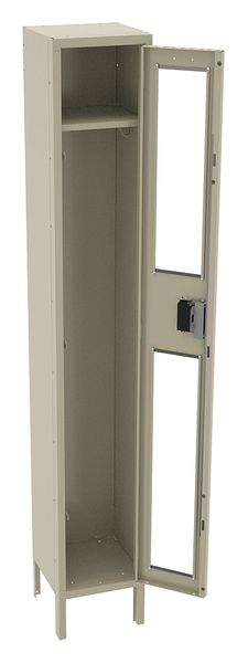 Wardrobe Locker, 12 in W, 12 in D, 78 in H, (1) Tier, (1) Wide, Sand