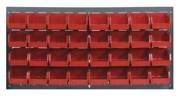 Steel Louvered Panel, 36 in W x 1/4 in D x 20 in H, Gray