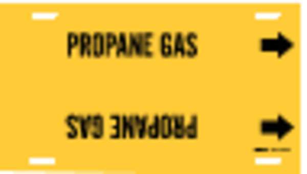 Pipe Marker, Propane Gas, Yel, 8 to9-7/8 In