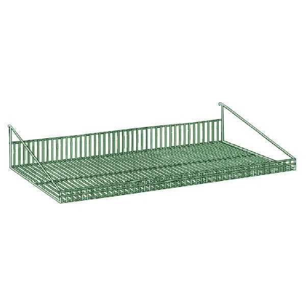 Grid Shelf, Steel, Green, 35-1/4x18x7-3/4