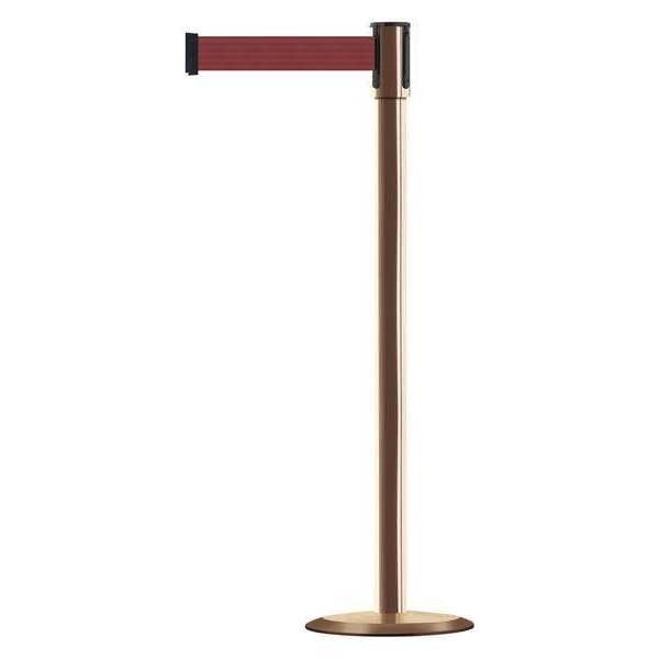 Barrier Post with Belt, Stainless Steel