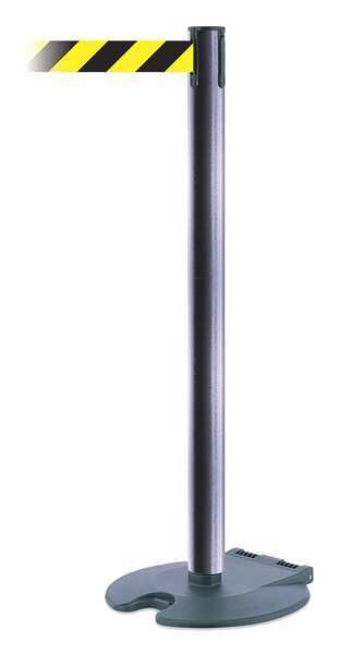 Barrier Post w/ Belt, 38 In. H, Cast Iron