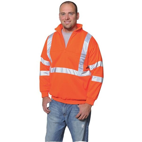 Hi-Viz Sweatshirt, Orange, Polyamide, 2XL