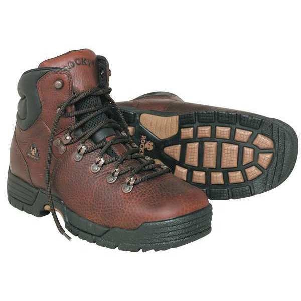 Work Boots, Pln, Ins, Men, 13W, Brown, PR