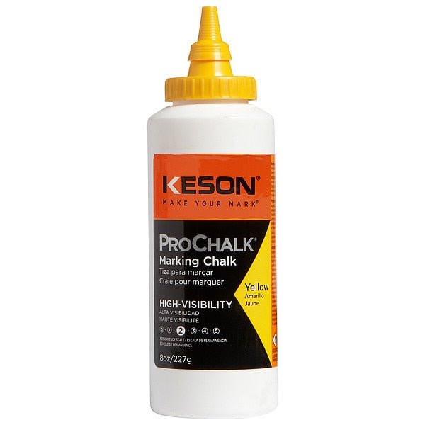 Marking Chalk Refill, Yellow, 8 Oz