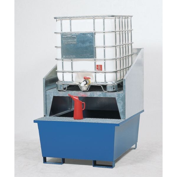 Twin IBC Containment Unit, 385 gal Spill Capacity, 10,000 lb., Galvanized steel