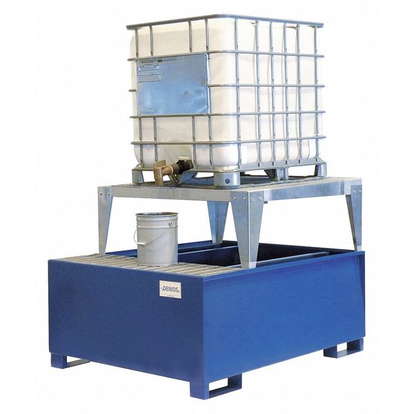 IBC Containment Unit, 385 gal Spill Capacity, 5000 lb., Galvanized steel