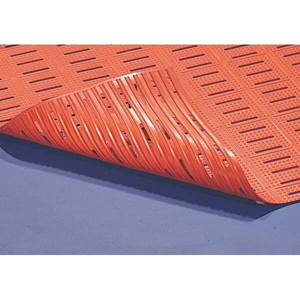 Slotted Antifatigue Mat 4 Ft W x 60 Ft L, 3/8 In