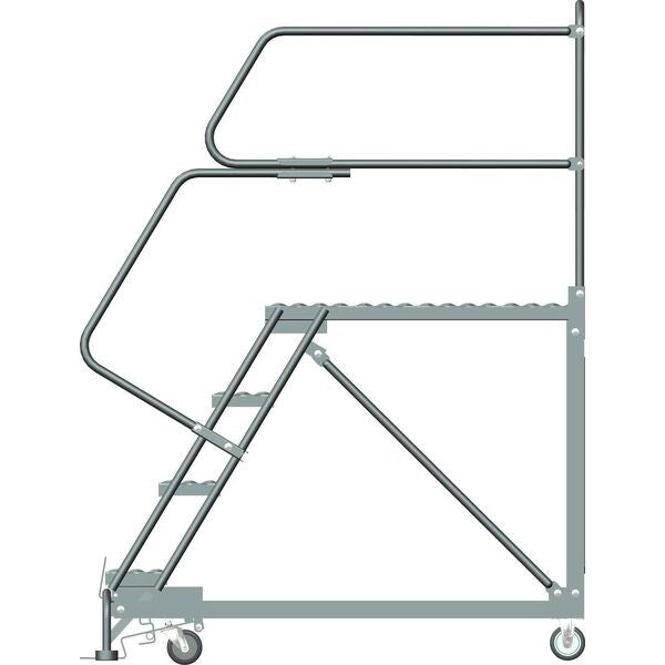 Roll Work Platform, Steel, Single, 40 In.H