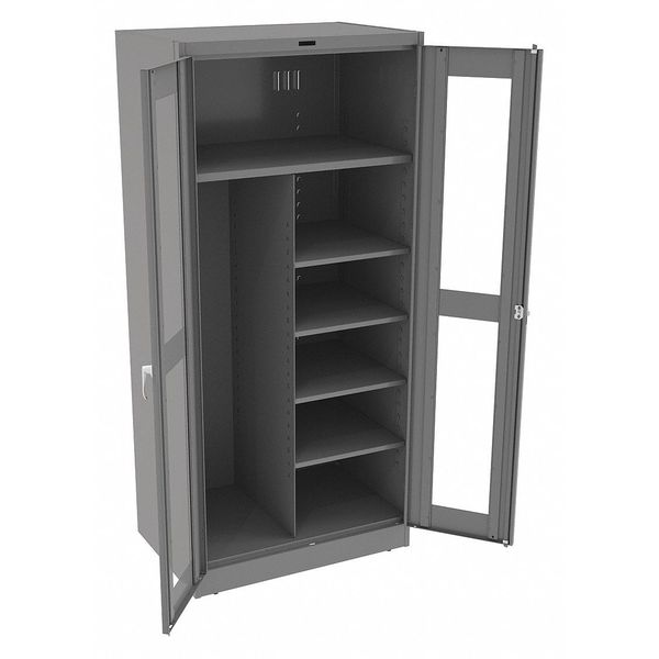 22 ga. ga. Steel Storage Cabinet, 36 in W, 78 in H, Stationary