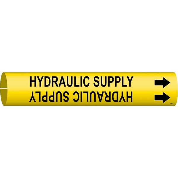 Pipe Marker, Hydraulic Supply, Y, 4 to6 In