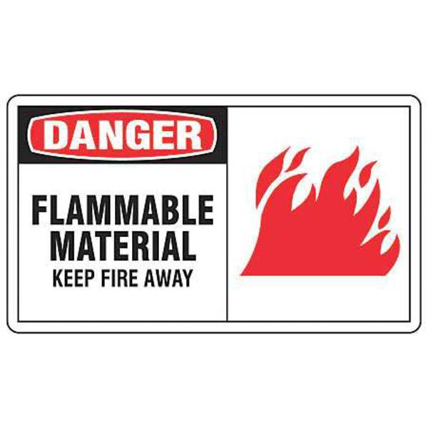 Safety Label, 3 1/2 in H, 5 in W, Vinyl, Horizontal Rectangle, English, LCHL004VSP