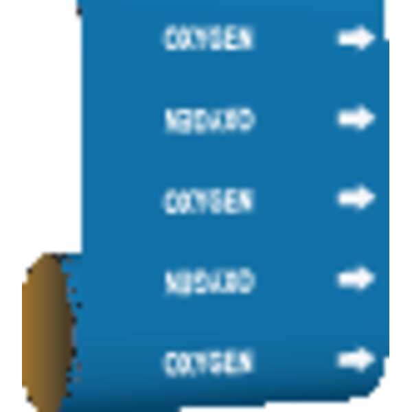 Pipe Marker, Oxygen, Blue, 41470