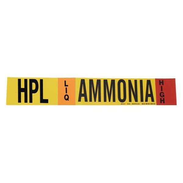 Ammonia Pipe Marker, HPL, 8In and Above, 90446