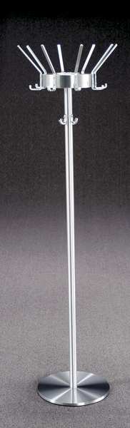 Coat Tree, 4 Double Hooks, 69 In H, Satin