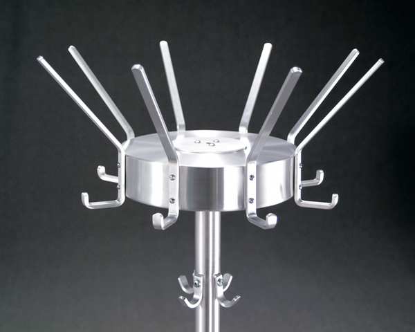 Coat Tree, 4 Double Hooks, 69 In H, Satin
