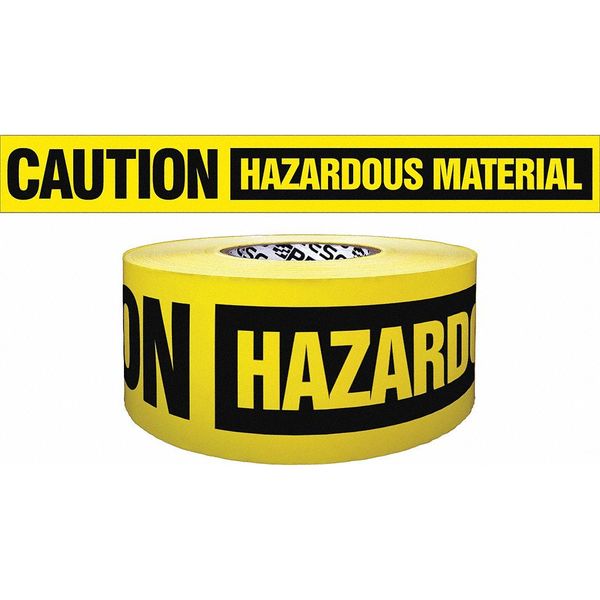 Barricade Tape, Yellow/Black, 500ft x 3 In
