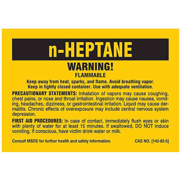 Chemical Label, 2-7/8 In. W, 2 In. H, PK25