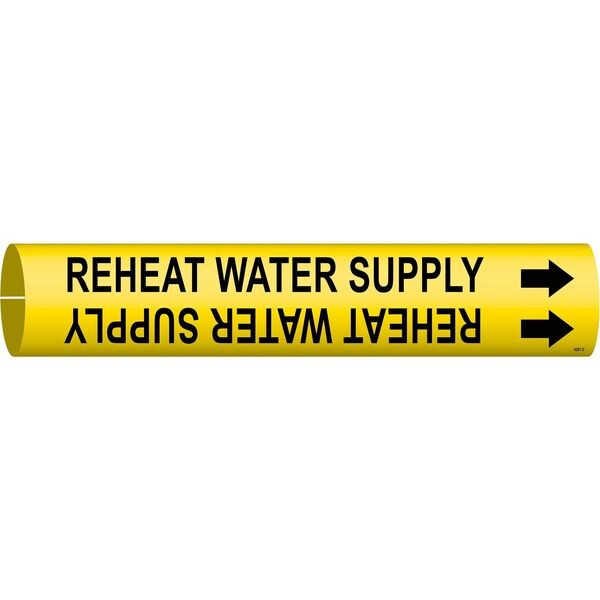 Pipe Markr, Reheat Water Supply, Y, 4to6 In