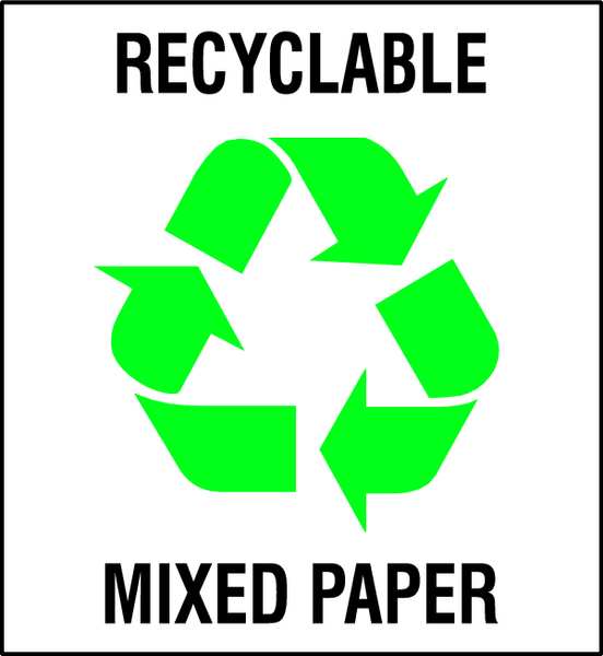 Recycling Label, Vinyl, 5 In. W, PK5, 18410FLS