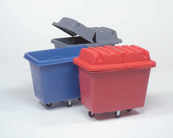 Cube Truck Lid, Black, Hinged, 8-1/2inH