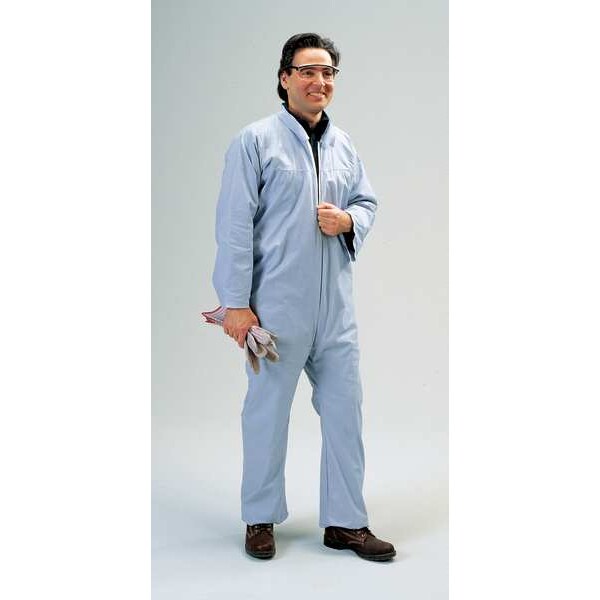 Flame Resistant Coverall, Sky Blue, Pyrolon Plus, 2XL