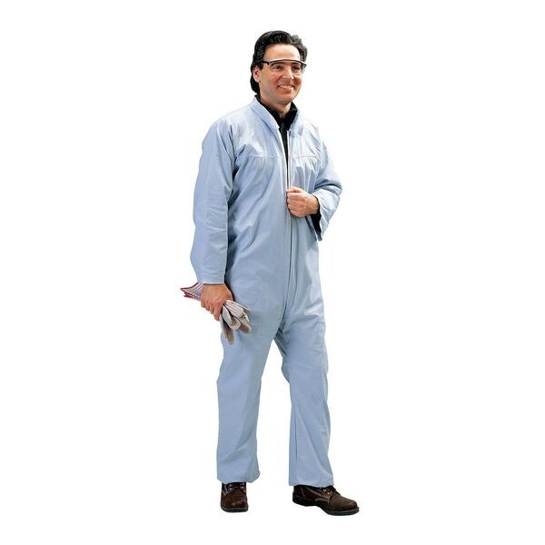 Flame Resistant Coverall, Sky Blue, Pyrolon Plus, 2XL