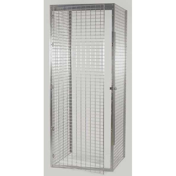 Bulk Storage Locker Starter, 48 in W, 48 in D, 90 in H, 0 Shelves, 1 Doors, Steel Wire, Unassembled