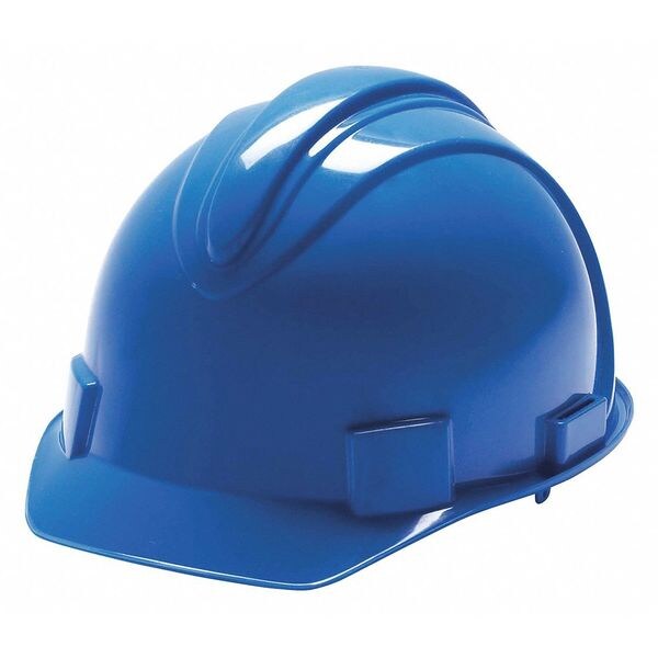 Front Brim Hard Hat, Type 1, Class E, Ratchet (4-Point), Blue