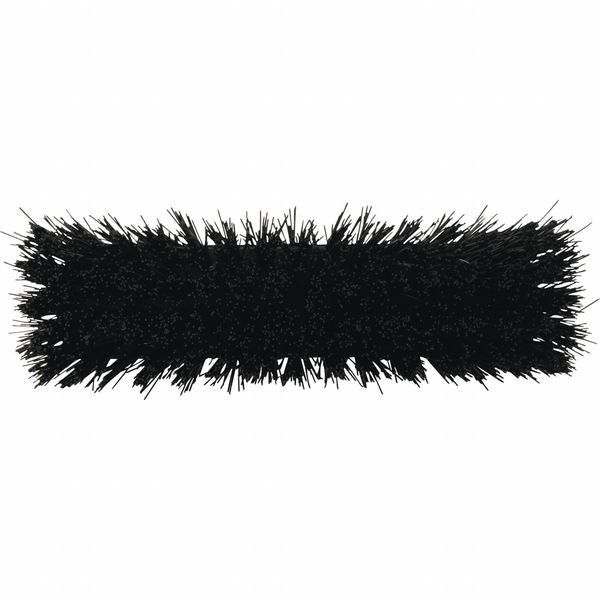 12 in Sweep Face Broom Head, Stiff, Synthetic, Black