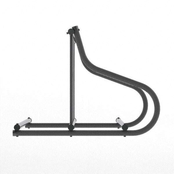Bike Rack, 2-Sided, 8-Bike, 48 in., Black