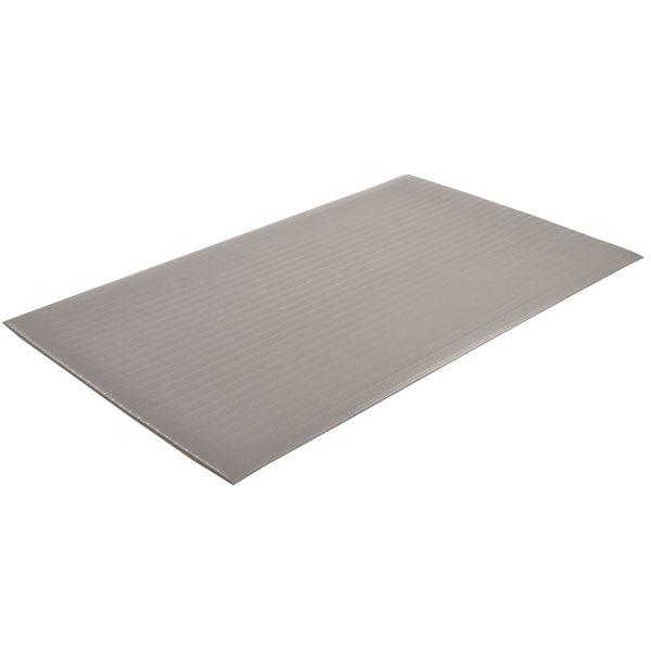 Antifatigue Runner, Gray, 60 ft. L x 3 ft. W, PVC Closed Cell Foam, Corrugated Surface Pattern