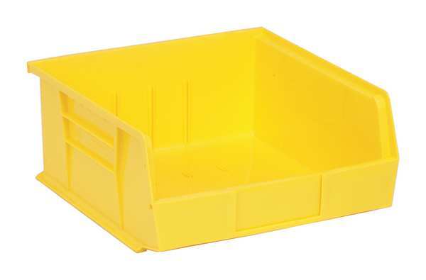 Hang & Stack Storage Bin, Yellow, Polypropylene, 10 7/8 in L x 11 in W x 5 in H