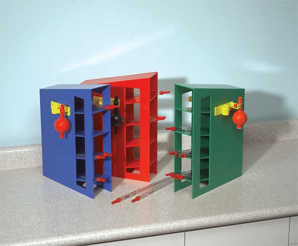 PIPETTE MANUAL RACK 15.75X3.5 BLUE