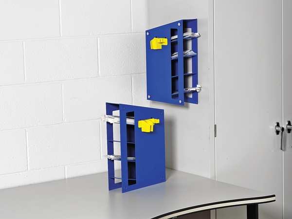 PIPETTE MANUAL RACK 15.75X3.5 BLUE
