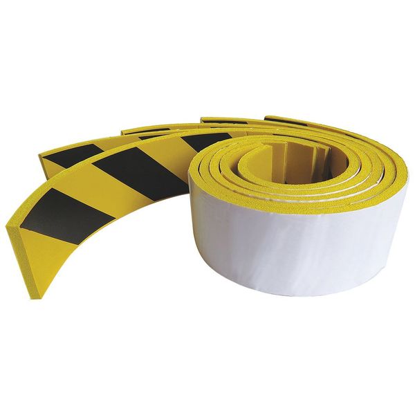 4 in. Adhesive Foam Strip in Yellow/Black (5-Pack)