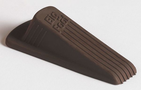 Door Wedge, Vulcanized Rubber, Brown, 1-1/4