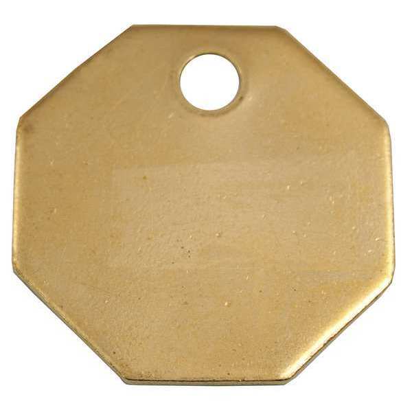 Blk Tag, 1-1/4 x 1-1/4 In, Brs, PK25