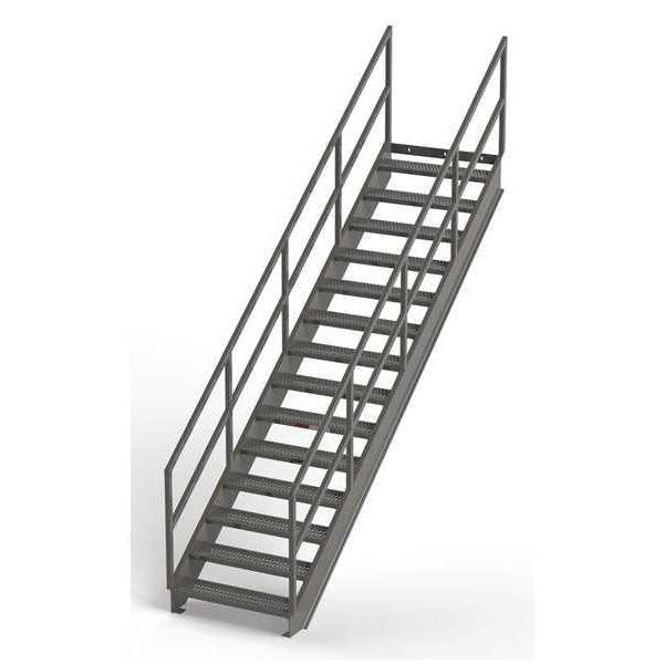 Industrial Stairway, 14 Steps, 105