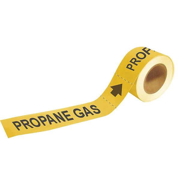 Pipe Marker, Propane Gas, 1 In.H